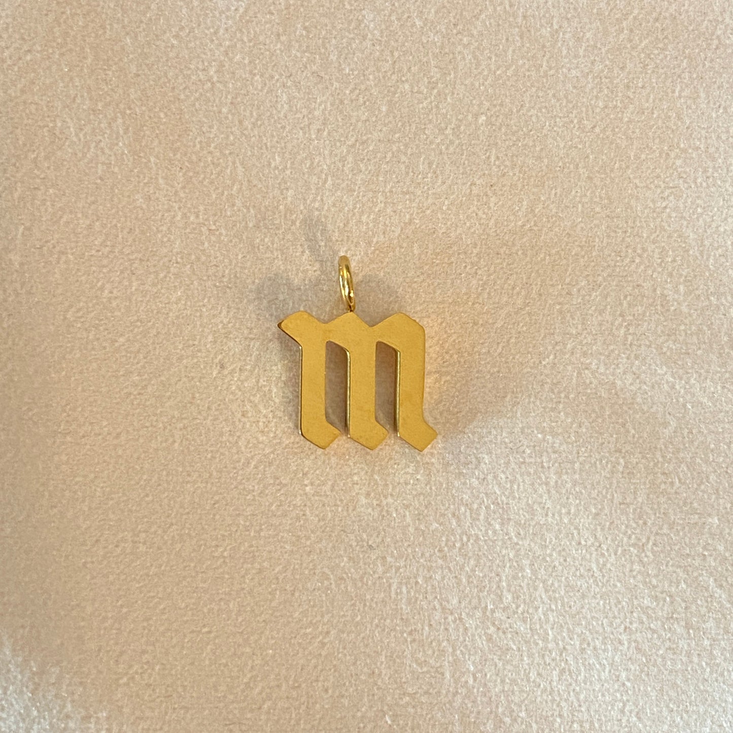 Gothic Letter Charm + Box Chain