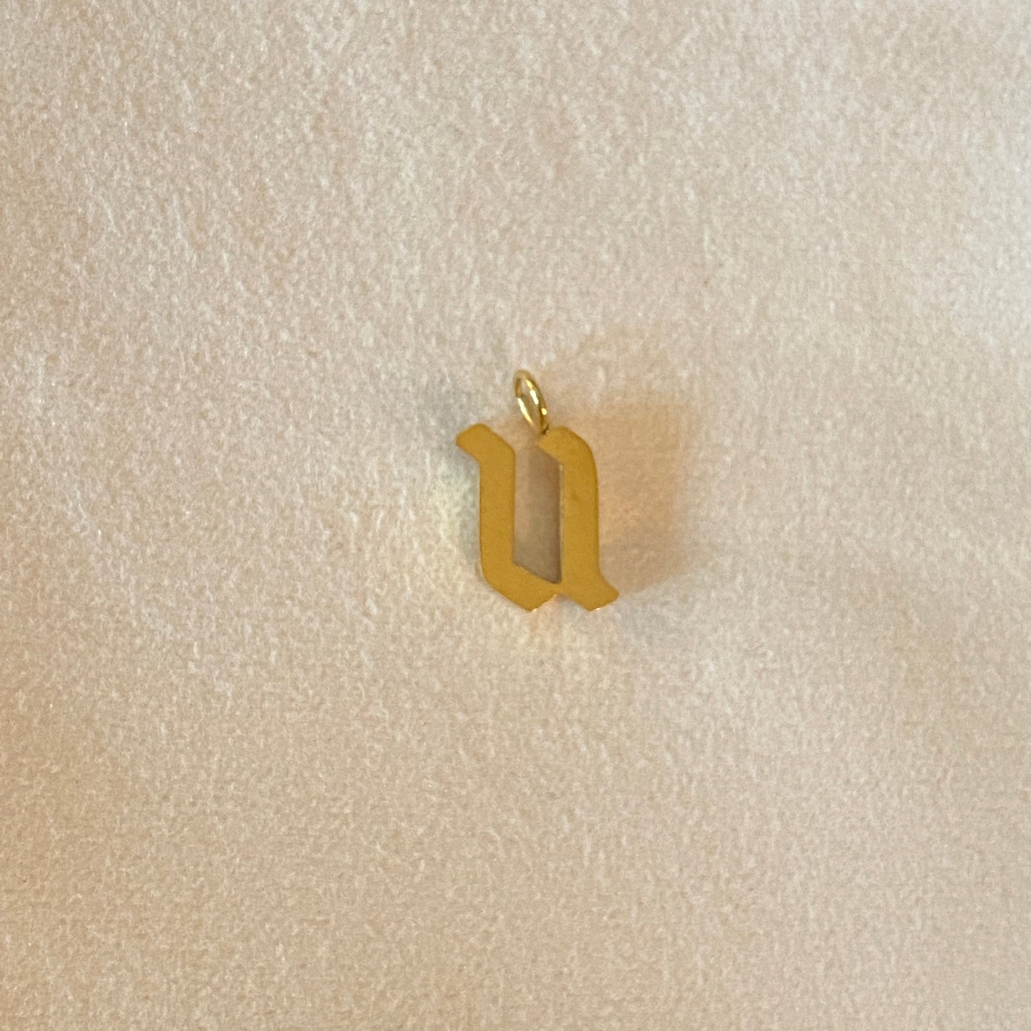 Gothic Letter Charm + Box Chain
