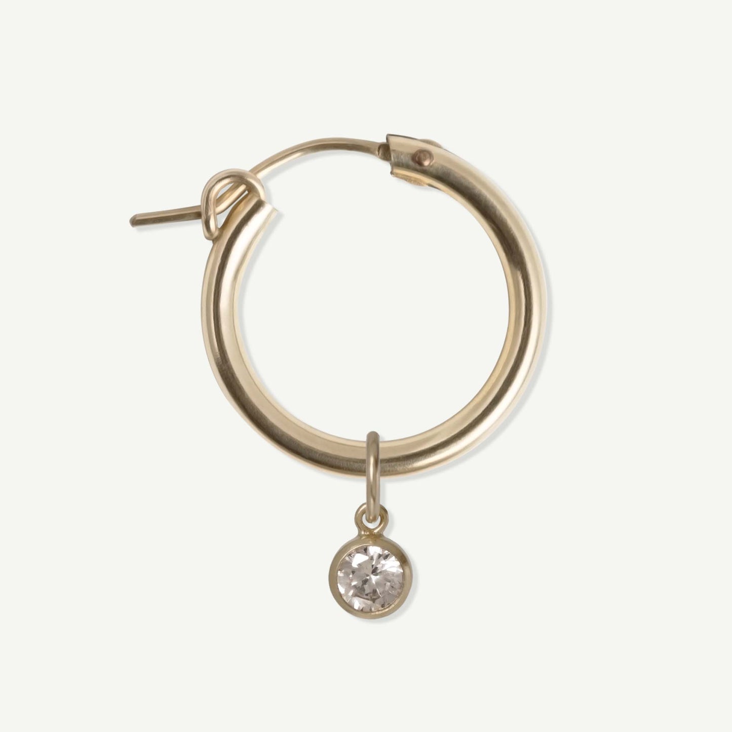 LucyKitty Gold Filled Removable Charms Lily Hoop Earrings