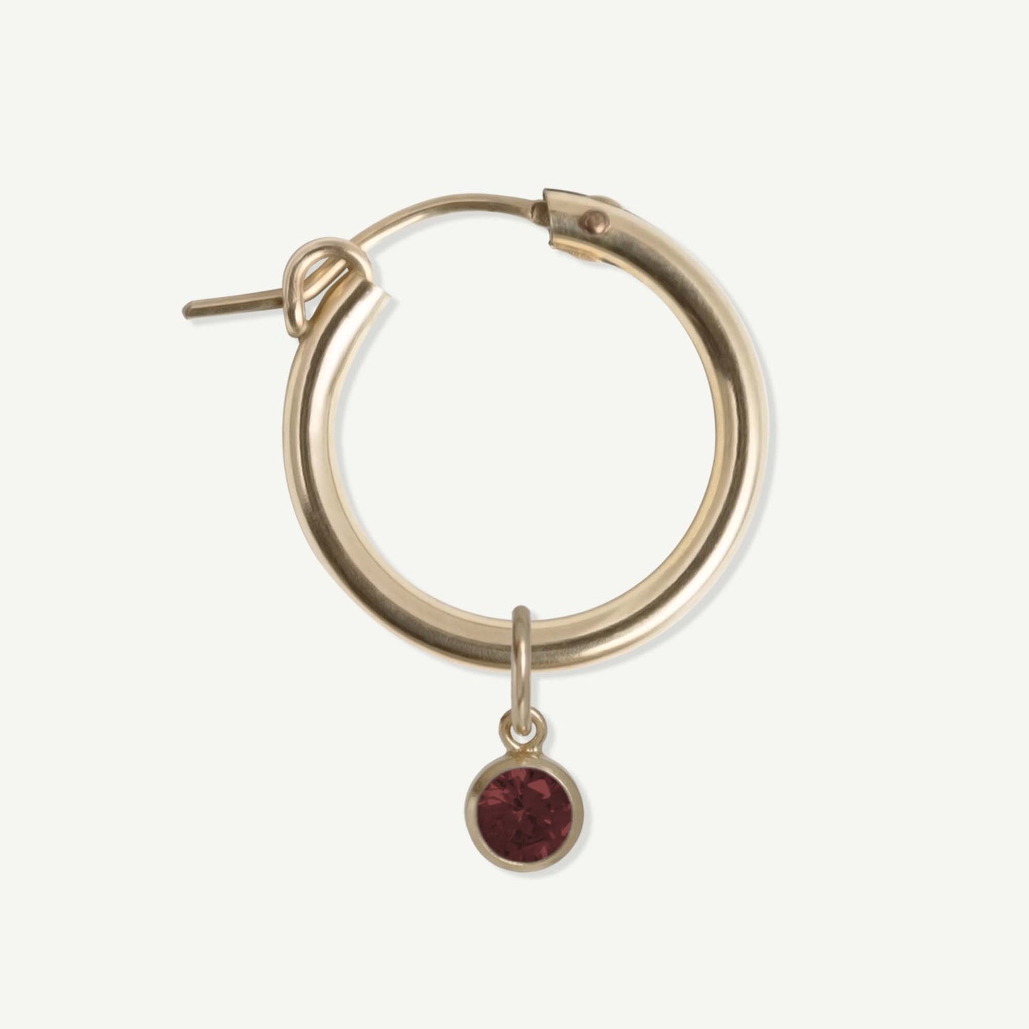 LucyKitty Gold Filled Removable Charms Rose Hoop Earrings
