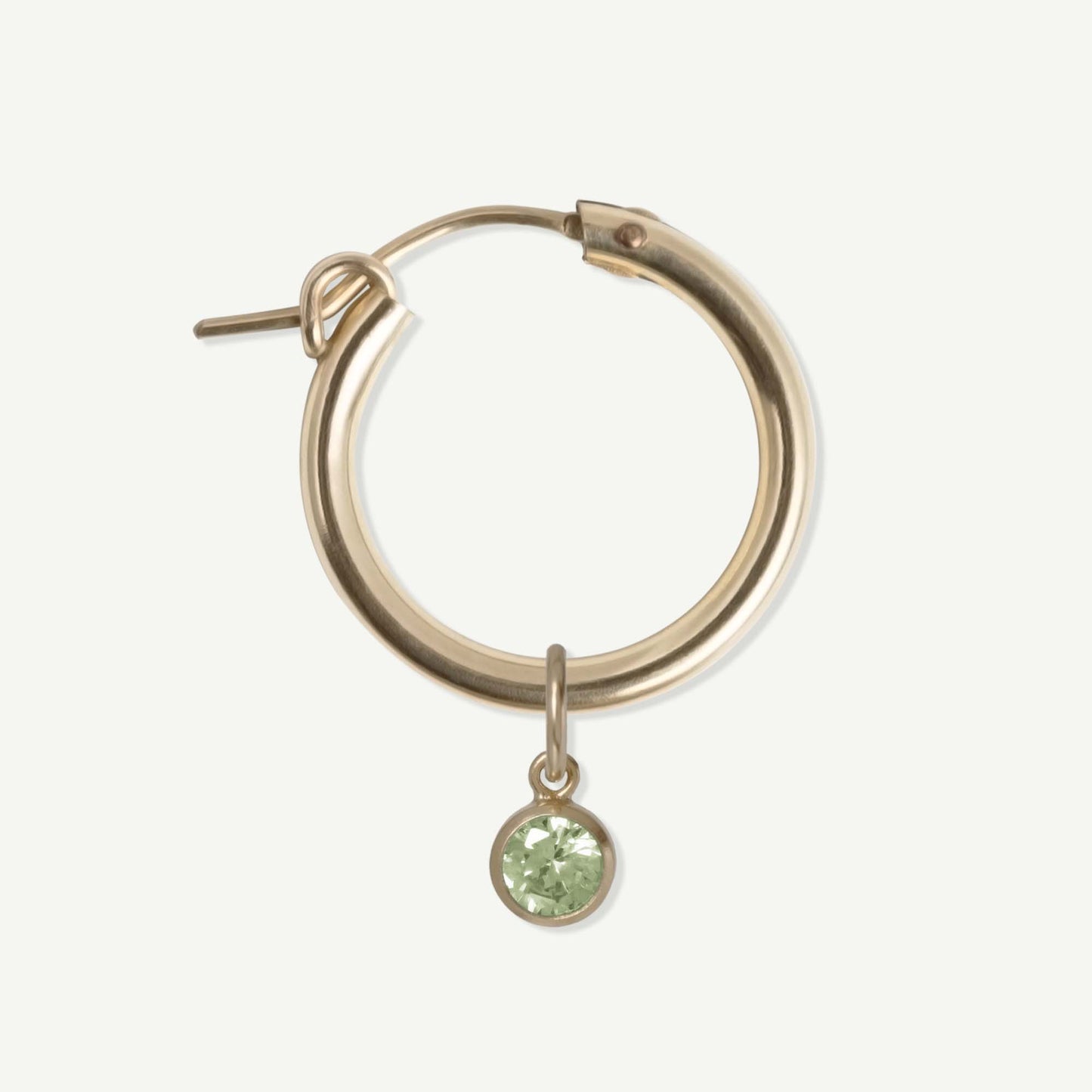 LucyKitty Gold Filled Removable Charms Sage Hoop Earrings