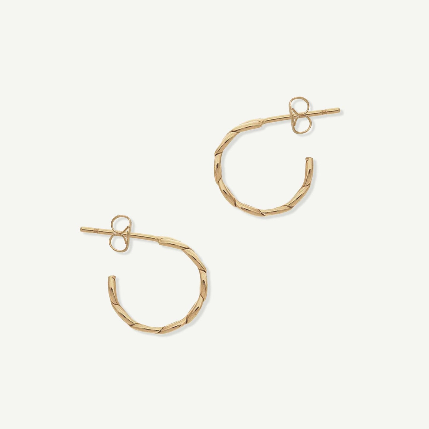 LucyKitty Gold Filled Twisted Hoop Earrings
