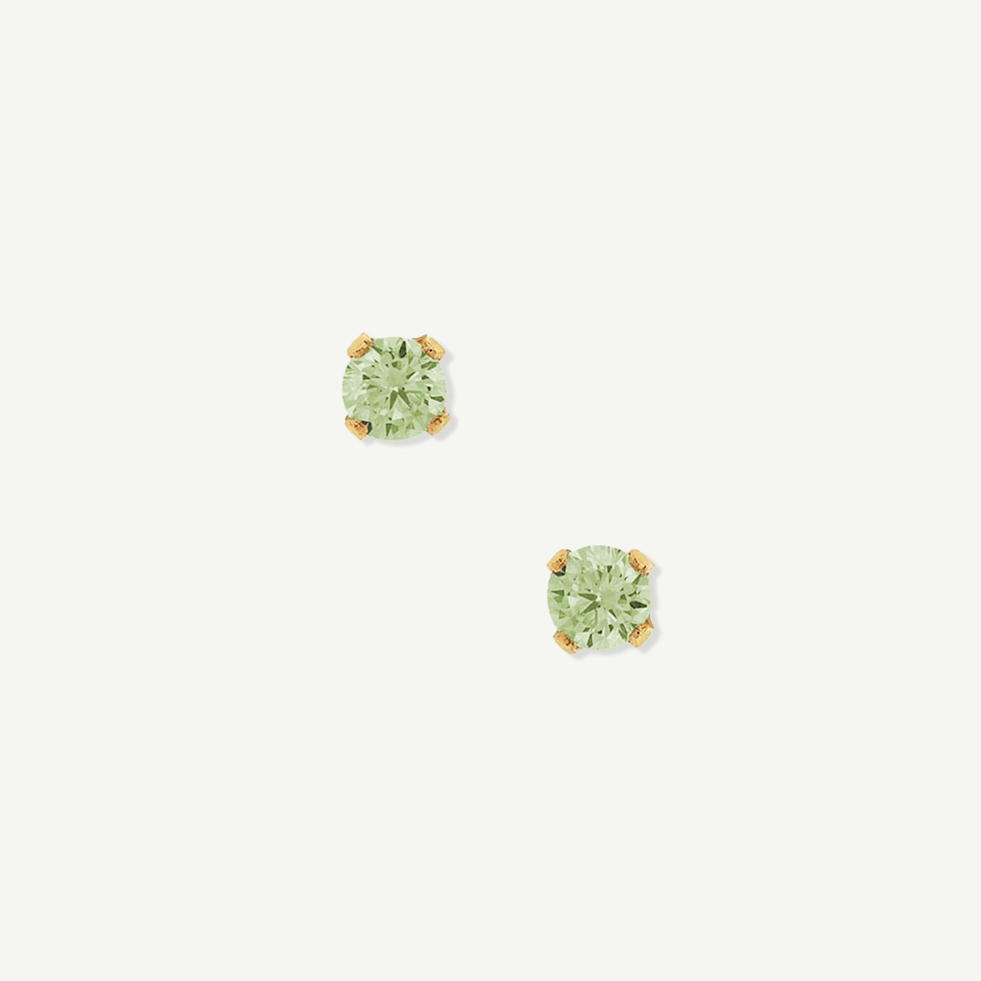 LucyKitty Gold Filled Iris Birthstone Studs August Peridot