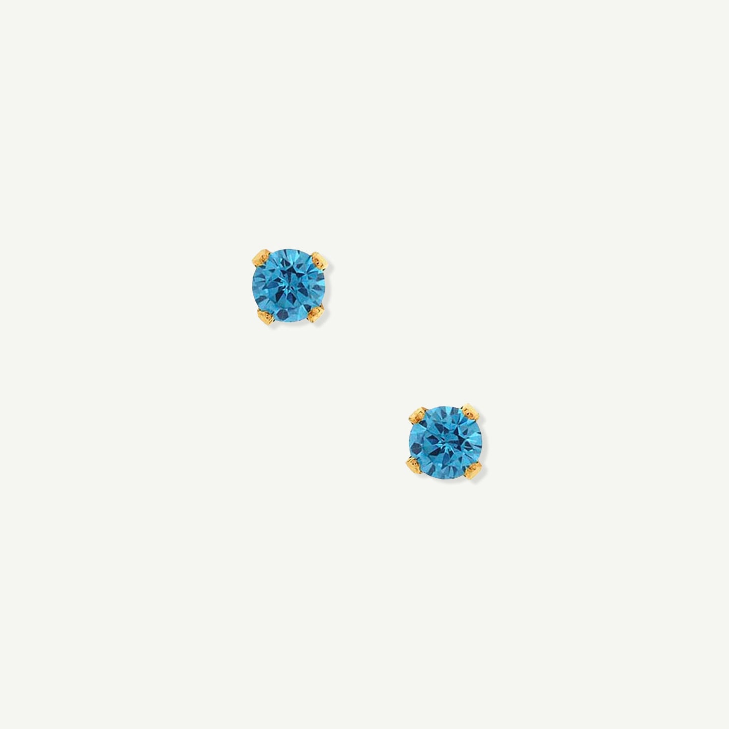 LucyKitty Gold Filled Iris Birthstone Studs December Tanzanite