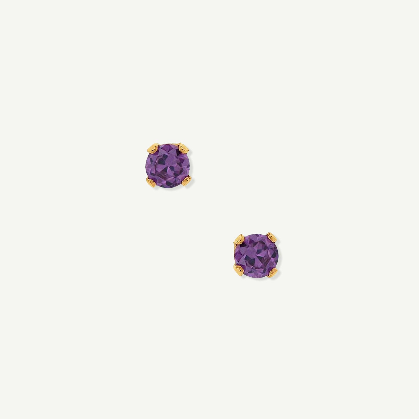 LucyKitty Gold Filled Iris Birthstone Studs June Alexandrite