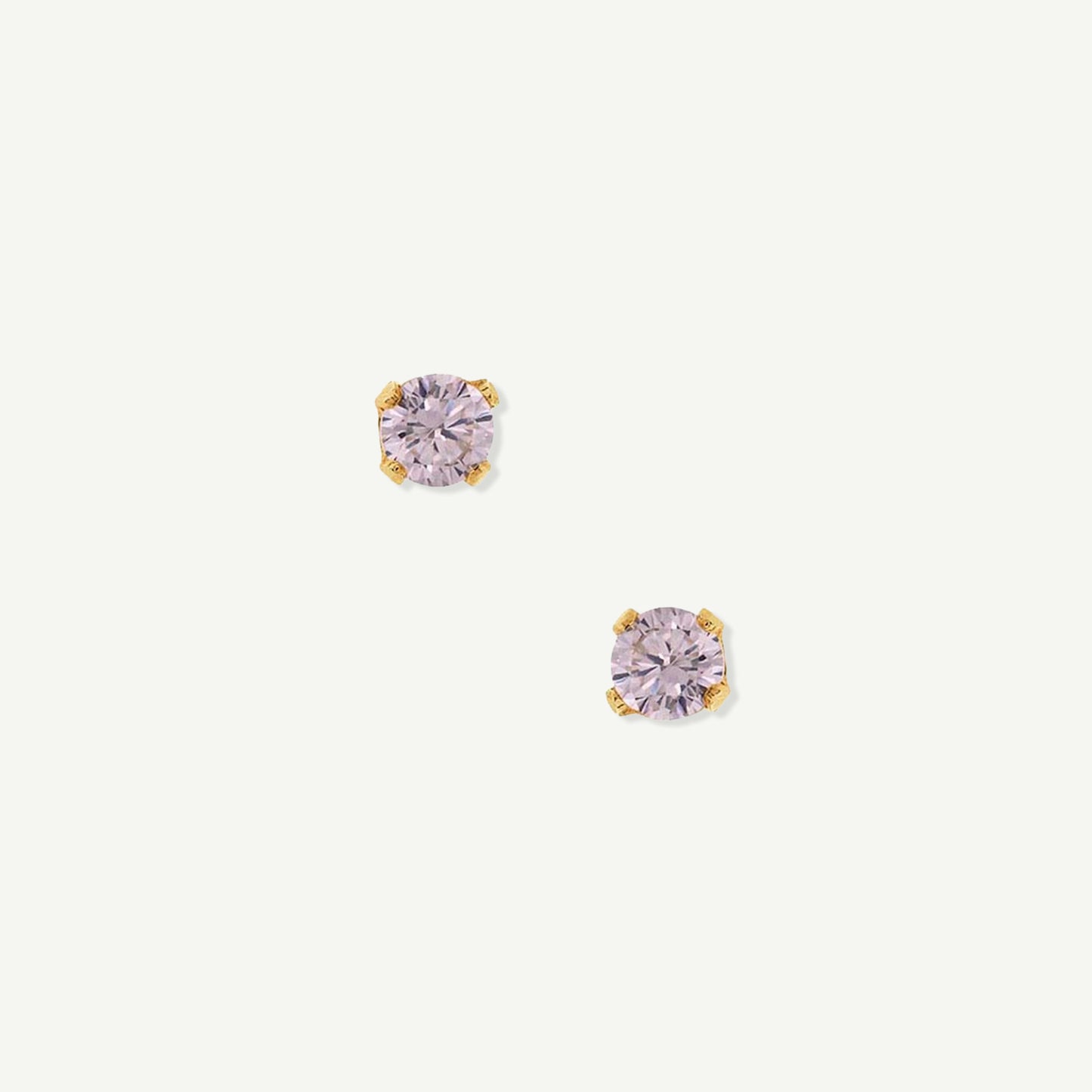 LucyKitty Gold Filled Iris Birthstone Studs October Tourmaline