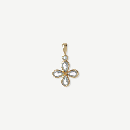 LucyKitty Gold Filled Diamond Clover Pendant