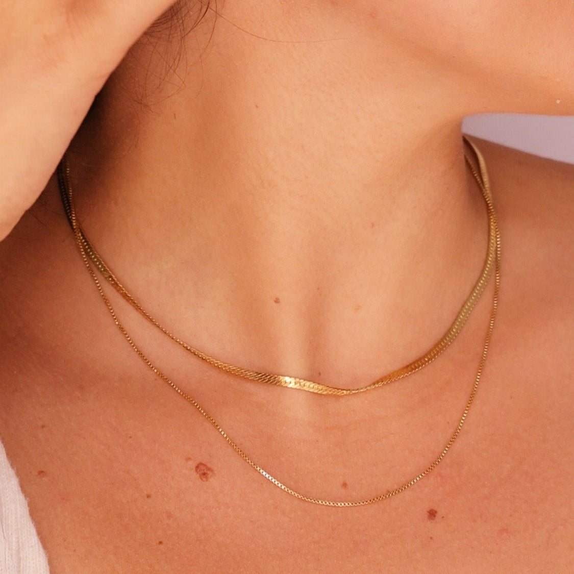 LucyKitty Gold Filled Mira Necklace and Classic Box Chain