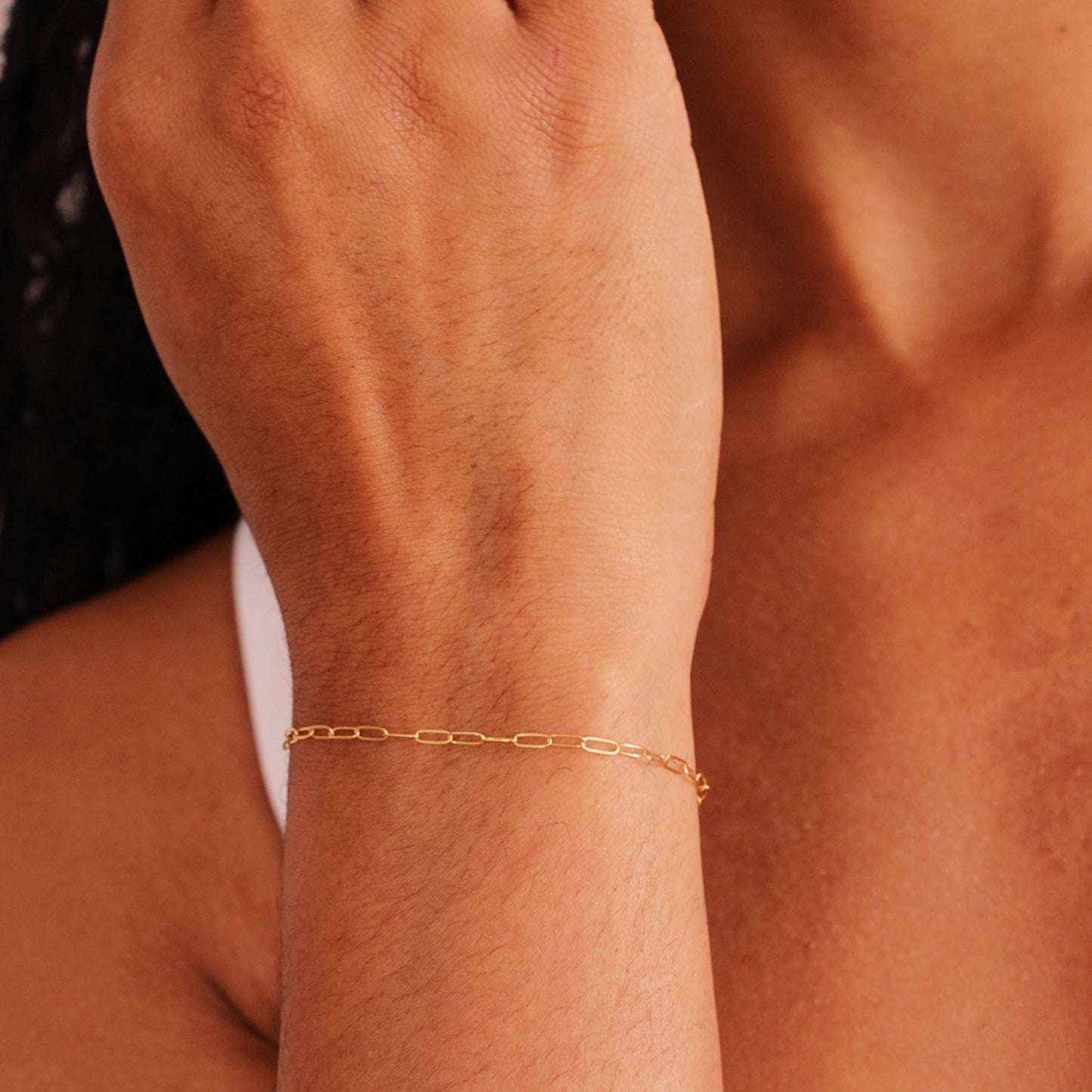 LucyKitty Gold Filled Paperclip Bracelet