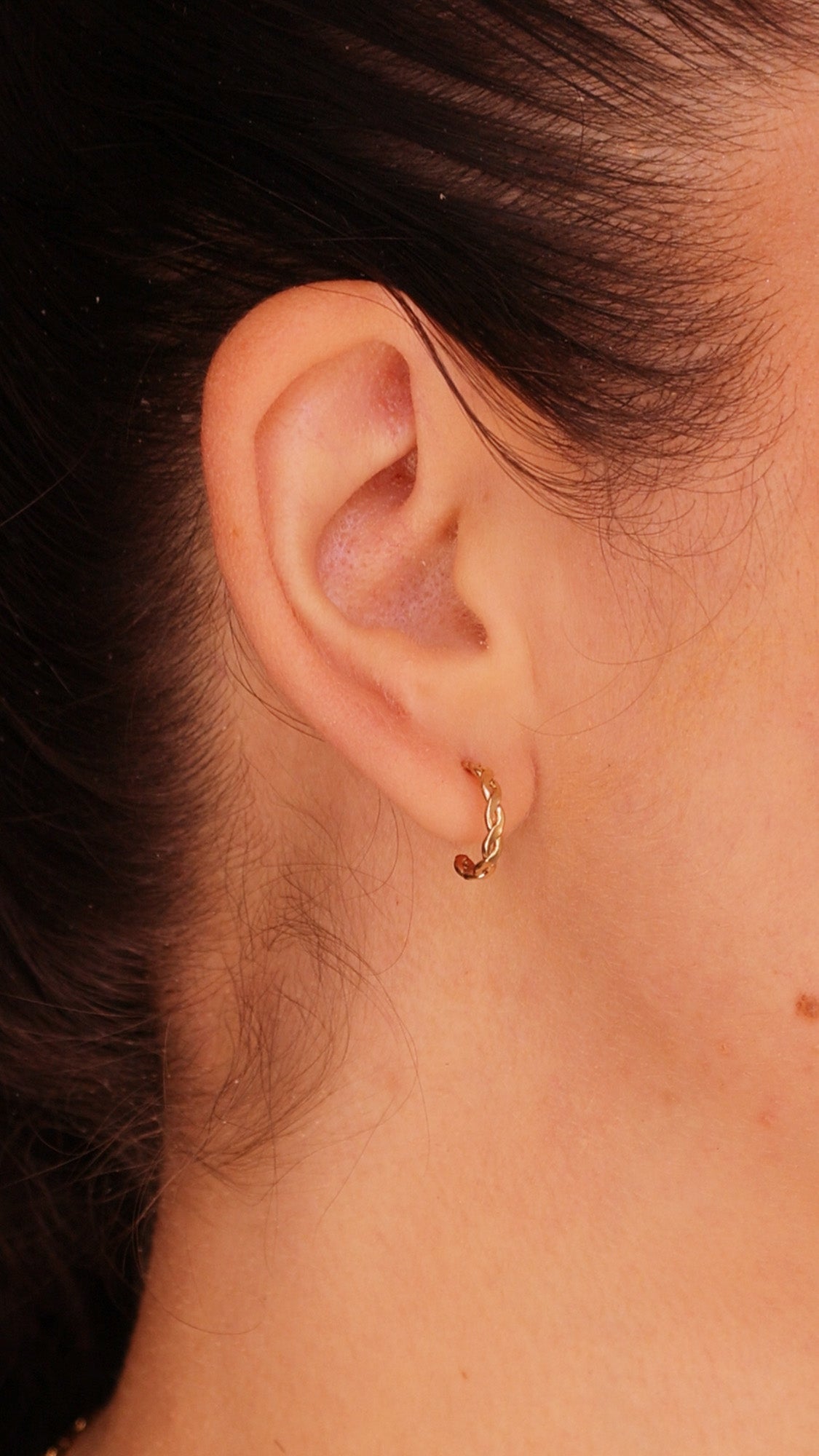 LucyKitty Gold Filled Twisted Hoop Earrings