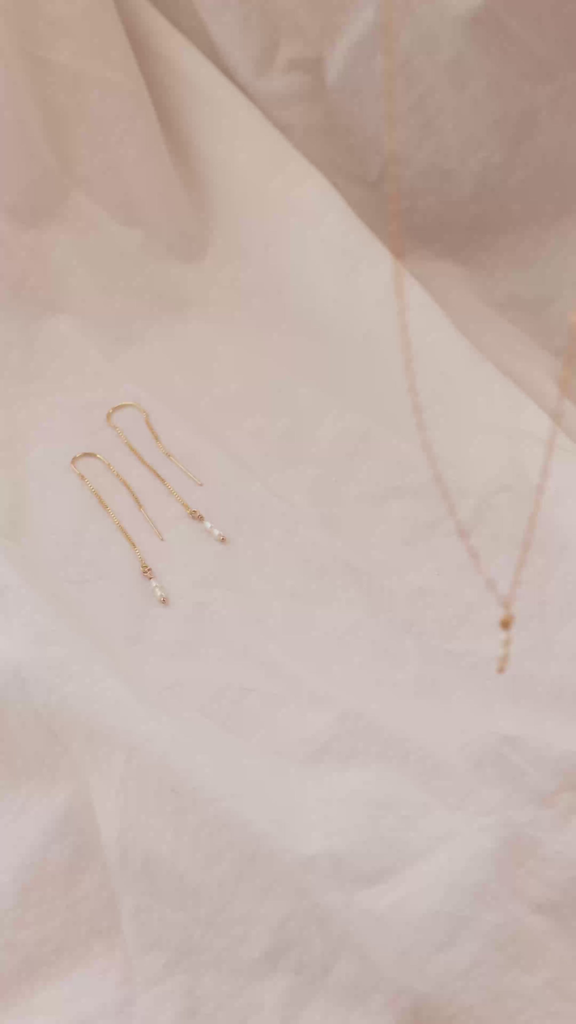 LucyKitty Gold Filled Maggie Mini Necklace and Maggie Mini Threader Earrings