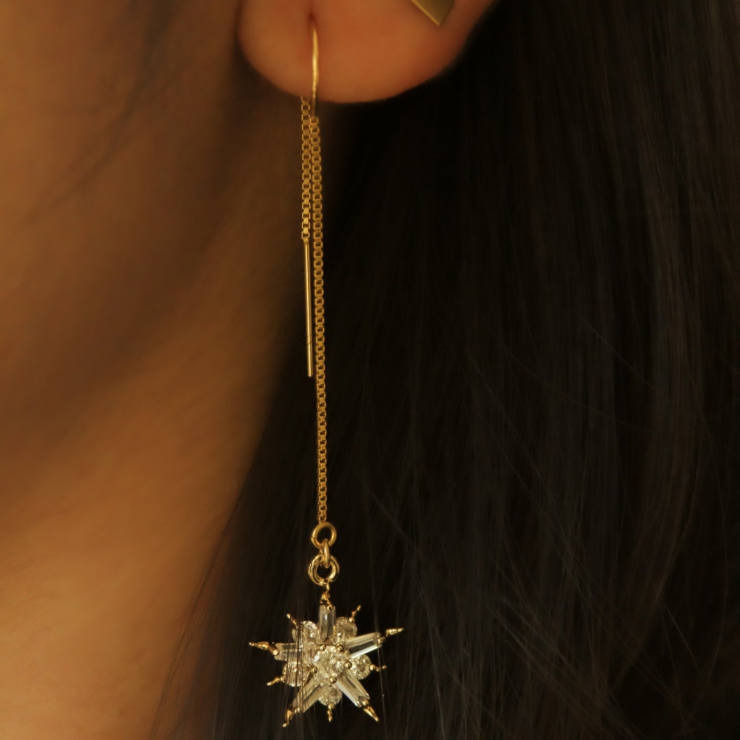 LucyKitty Gold Filled Flykra Mili Threader Earrings