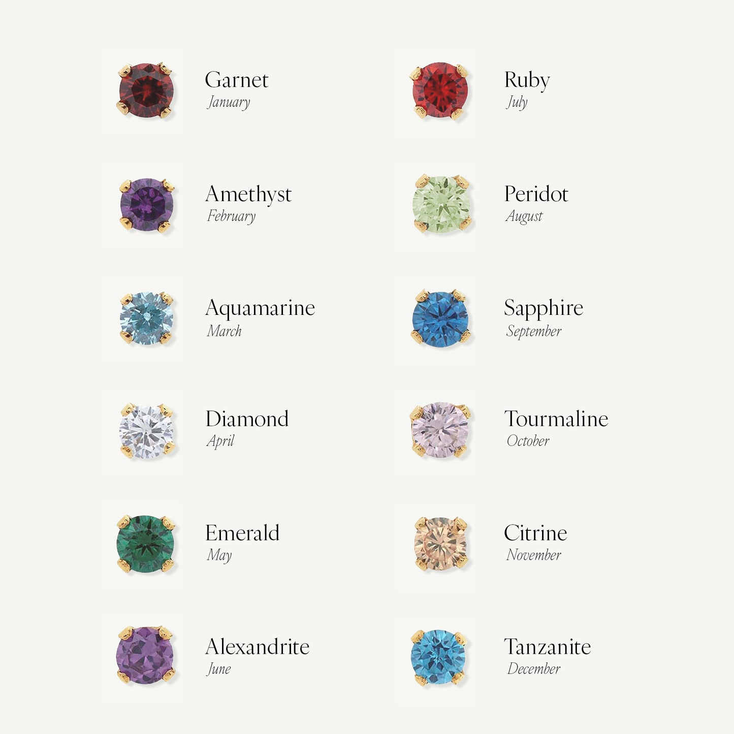 Iris Birthstone Studs