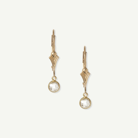 LucyKitty Gold Filled Flora Moonstone Earrings