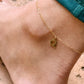 Gold Filled Capital Letter Charm on Gossamer Anklet