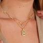 Model wearing the LucyKitty Gold Filled Classic Box Chain