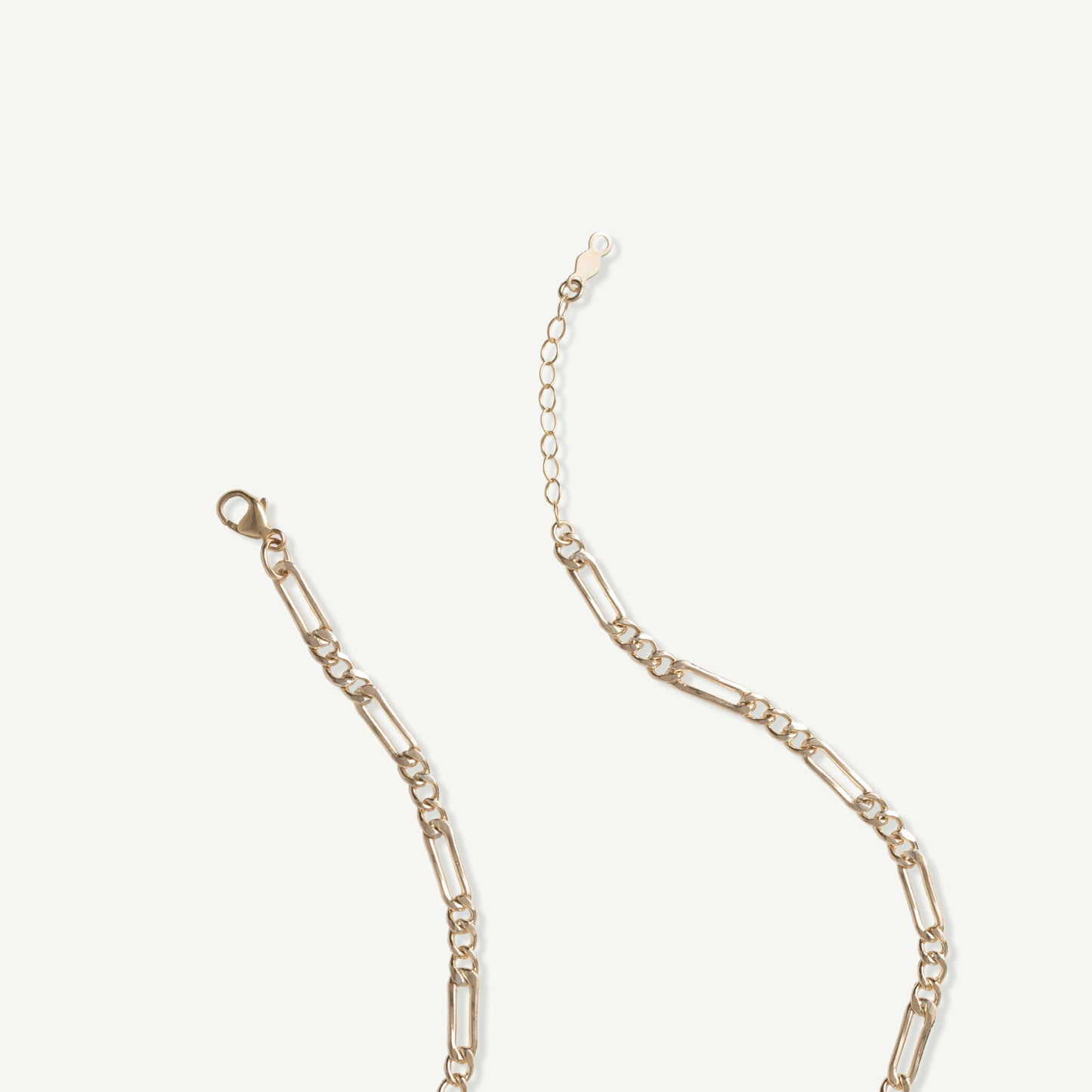 LucyKitty Gold Filled Figaro Chain Regular Clasp