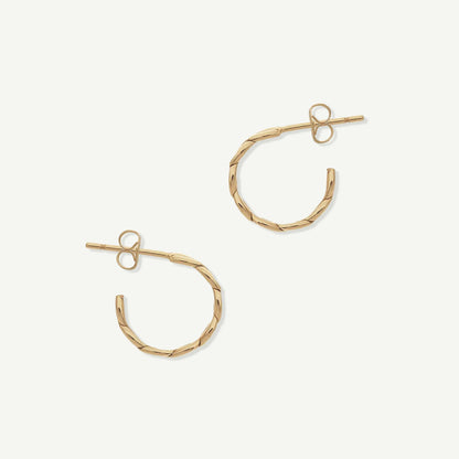 LucyKitty Gold Filled Braided Hoop Earrings