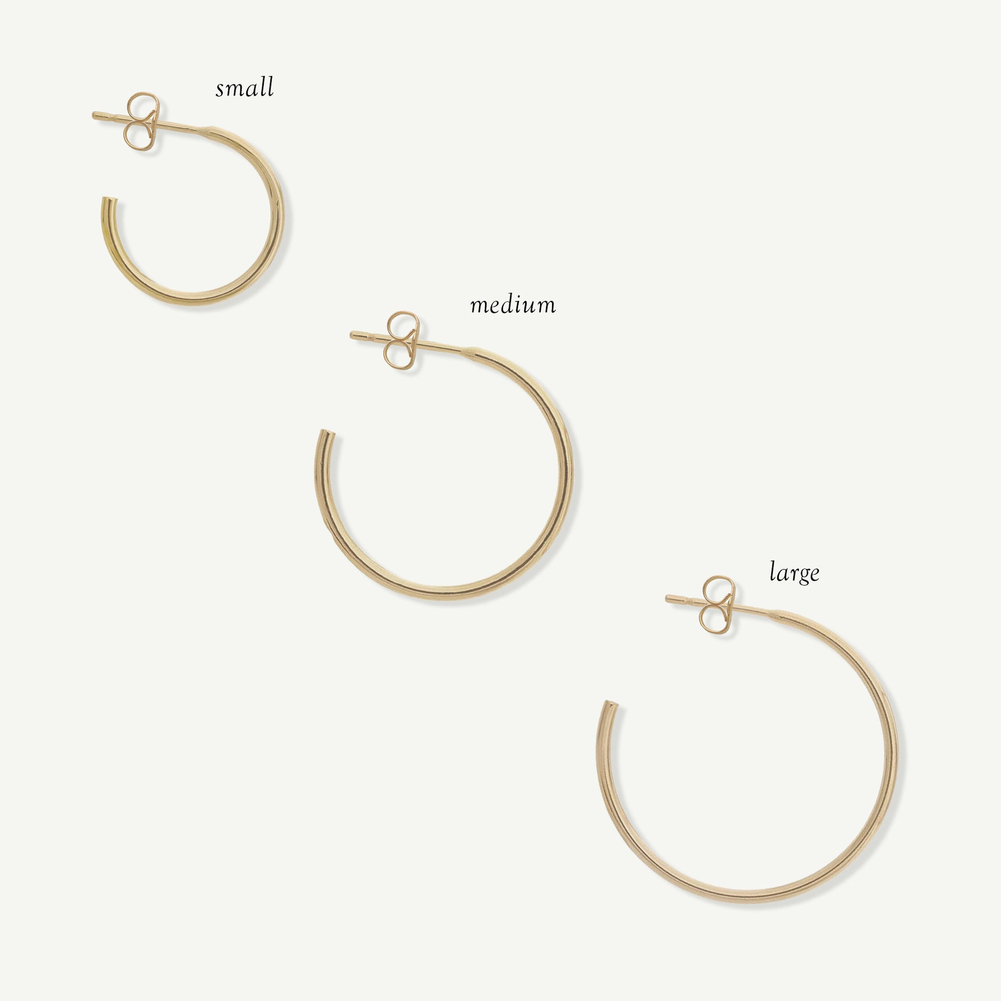 LucyKitty Gold Filled Classic Golden Hoops