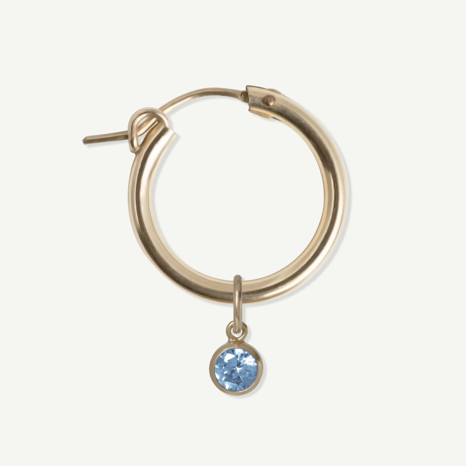 LucyKitty Gold Filled Removable Charms Bluebell Hoop Earrings