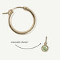 LucyKitty Gold Filled Removable Charms Sage Hoop Earrings