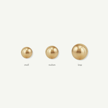 LucyKitty Gold Filled Ball Studs All Sizes