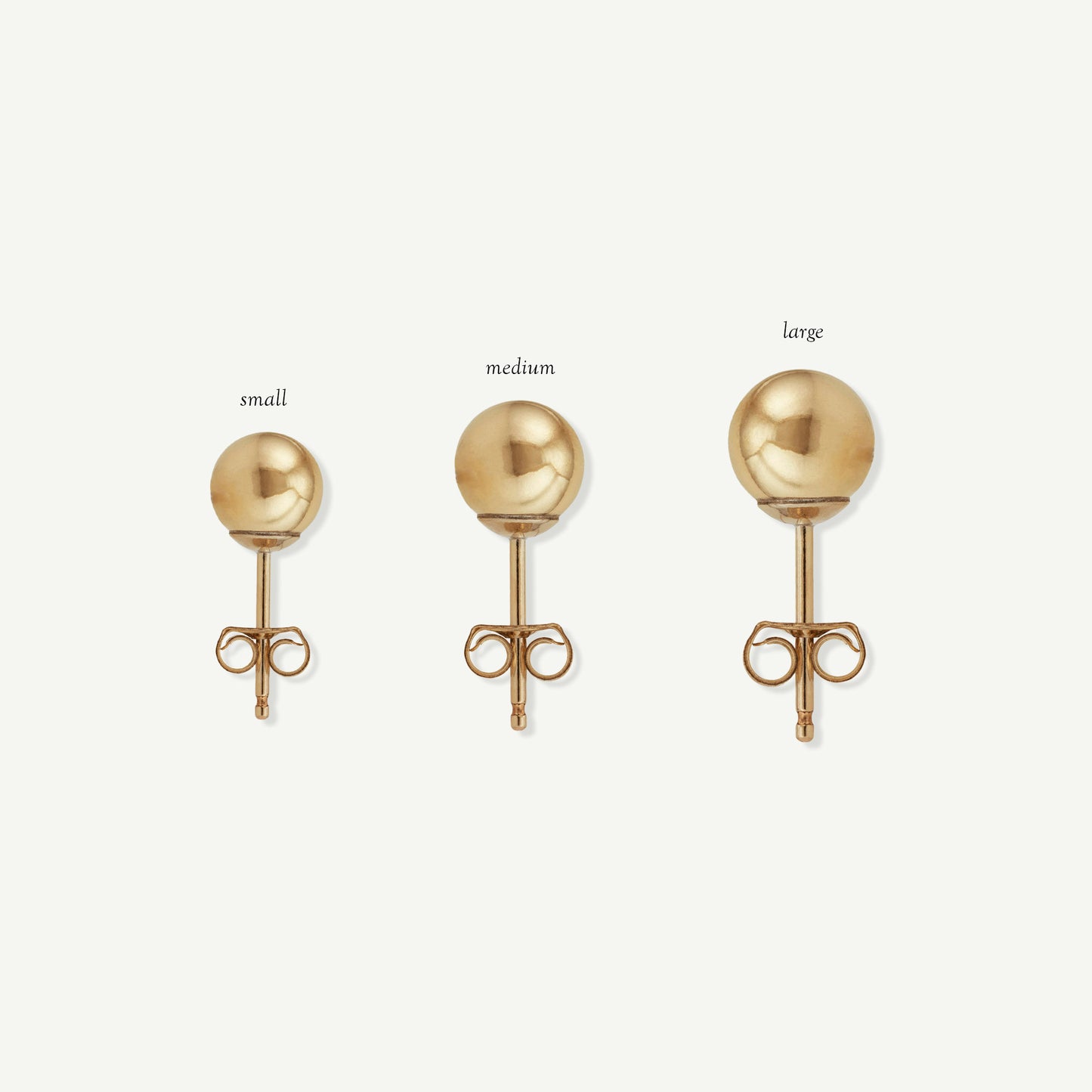 LucyKitty Gold Filled Ball Studs All Sizes