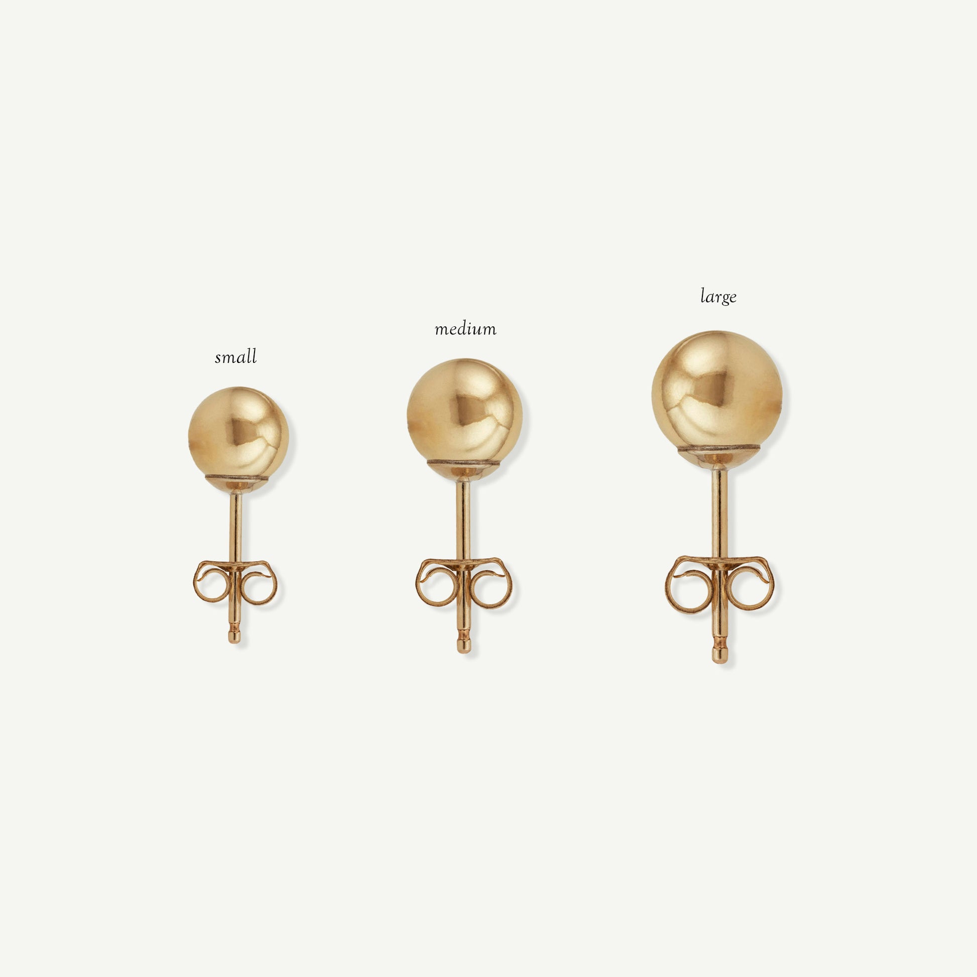 LucyKitty Gold Filled Ball Studs All Sizes