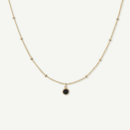 LucyKitty Gold Filled Black Saturna Necklace