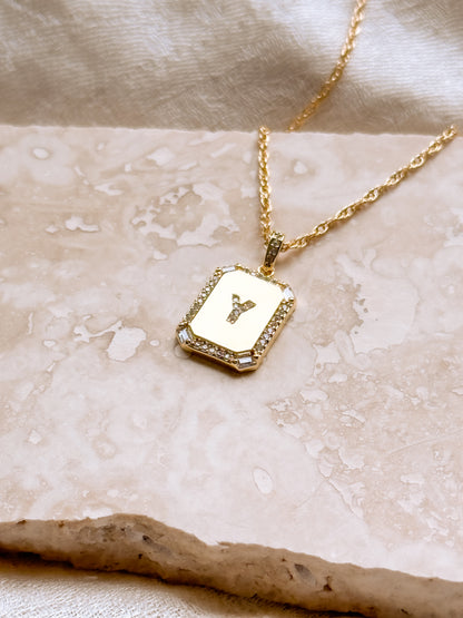 LucyKitty Gold Filled Carta Letter Pendant Ropa Chain