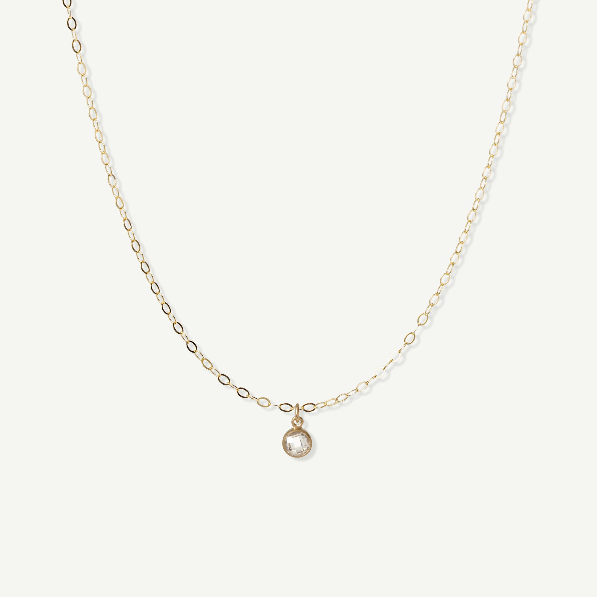 LucyKitty Gold Filled Mini Moonstone Necklace