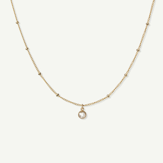 LucyKitty Gold Filled Moonstone Saturna Necklace