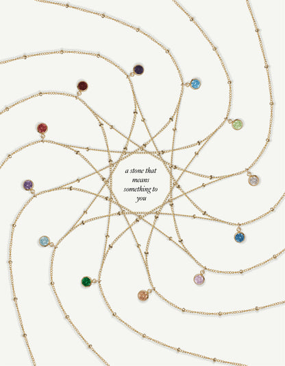 Saturna Birthstone Necklace