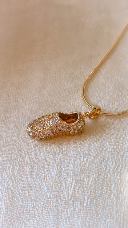 LucyKitty Gold Filled Atlete Running Tennis Shoe Pendant