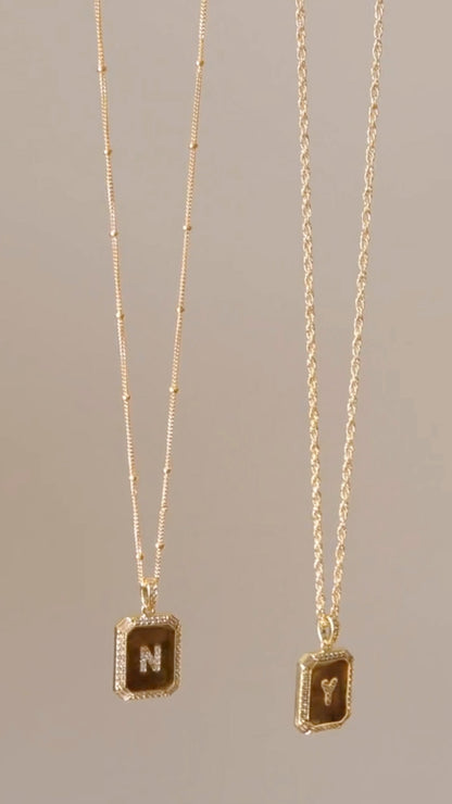 LucyKitty Gold Filled Carta Pendant Necklaces