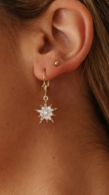 LucyKitty Gold Filled Flykra Flora Earrings and Gold Ball Studs