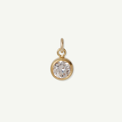 Lucykitty Gold Filled Iris Small Charm April Diamond