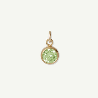 Lucykitty Gold Filled Iris Small Charm August Peridot