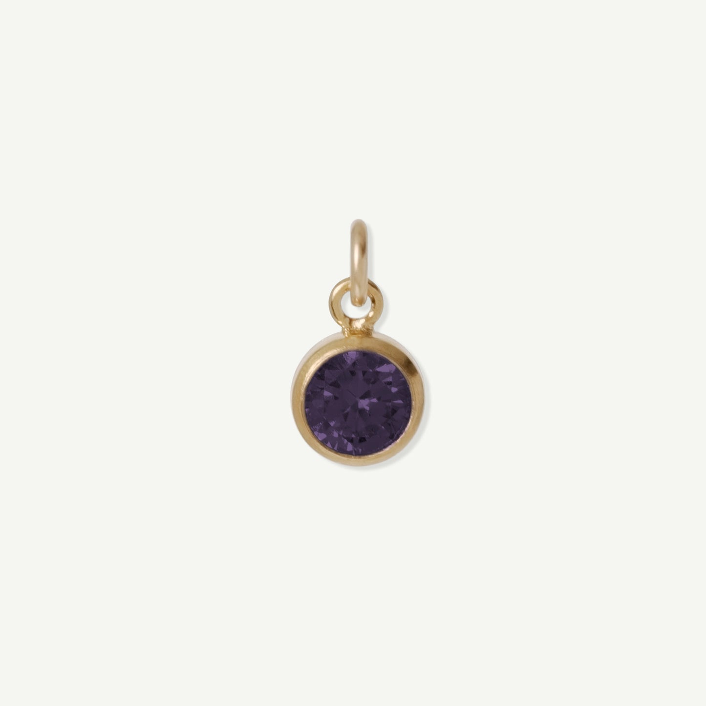 Lucykitty Gold Filled Iris Small Charm February Amethyst