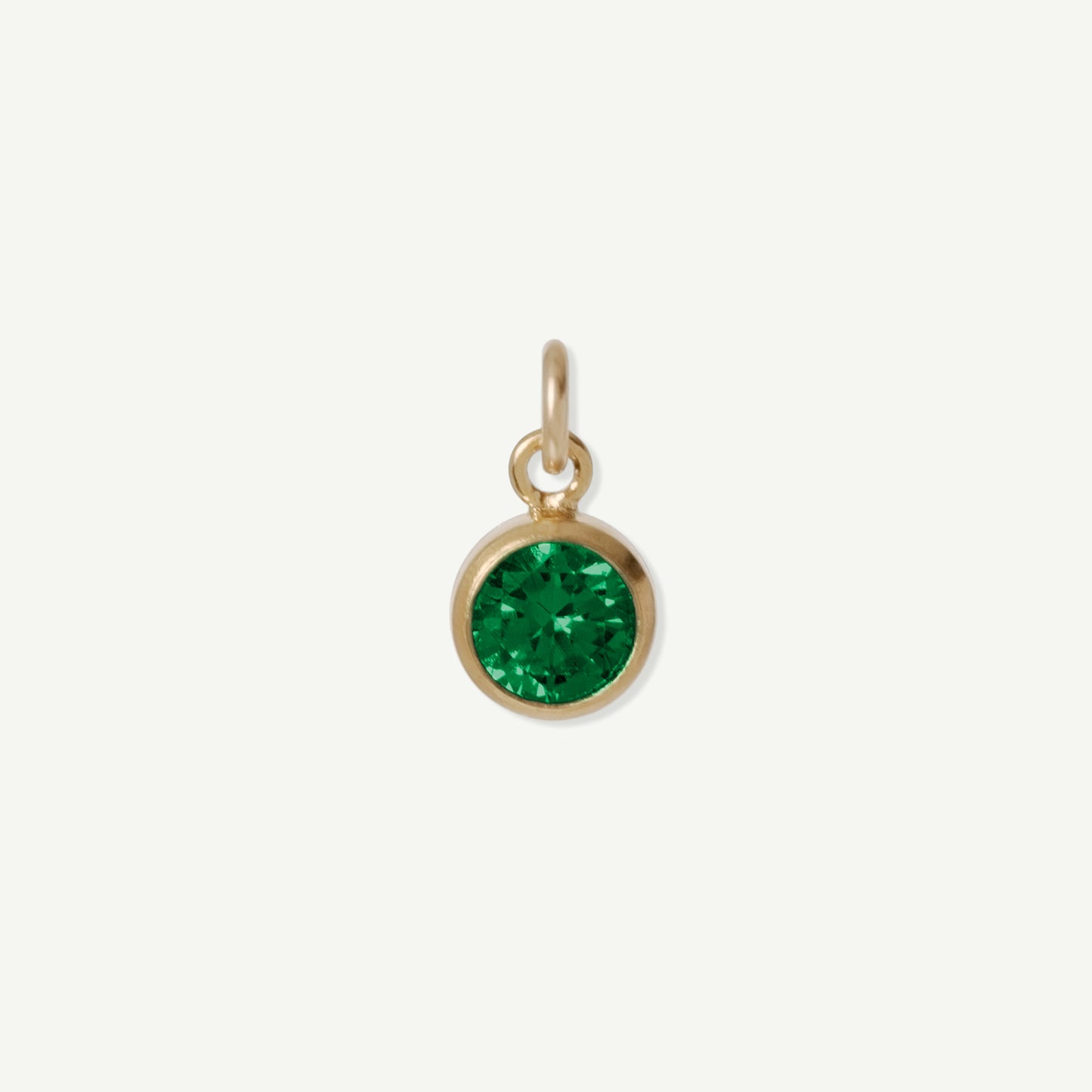 Lucykitty Gold Filled Iris Small Charm May Emerald