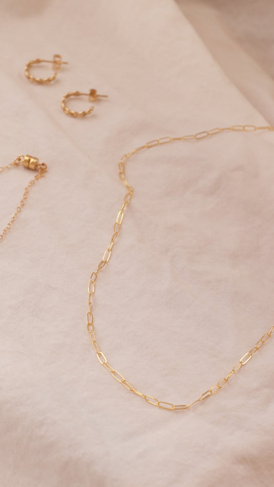 LucyKitty Gold Filled Paperclip Chain
