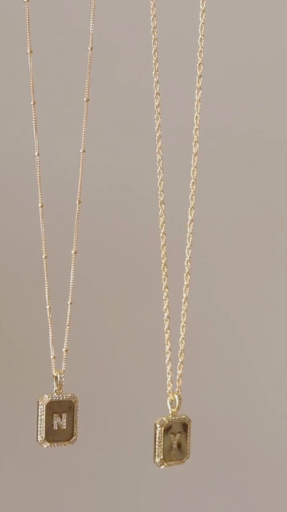 LucyKitty Gold Filled Carta Pendant Necklaces