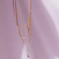 LucyKitty Gold Filled Mini Moonstone Necklace, Snake Chain, Paperclip Chain, and Mira Necklace