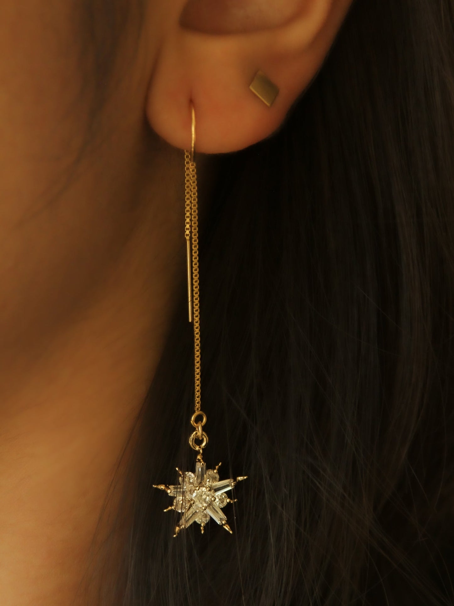 LucyKitty Gold Filled Flykra Mili Threader Earrings