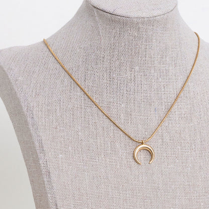 LucyKitty Gold Filled Tsuki Crescent Moon Necklace