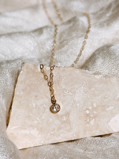 LucyKitty Gold Filled Mini Moonstone Necklace