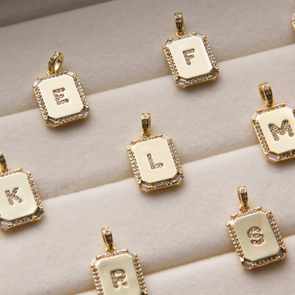 LucyKitty Gold Filled Carta Letter Pendants