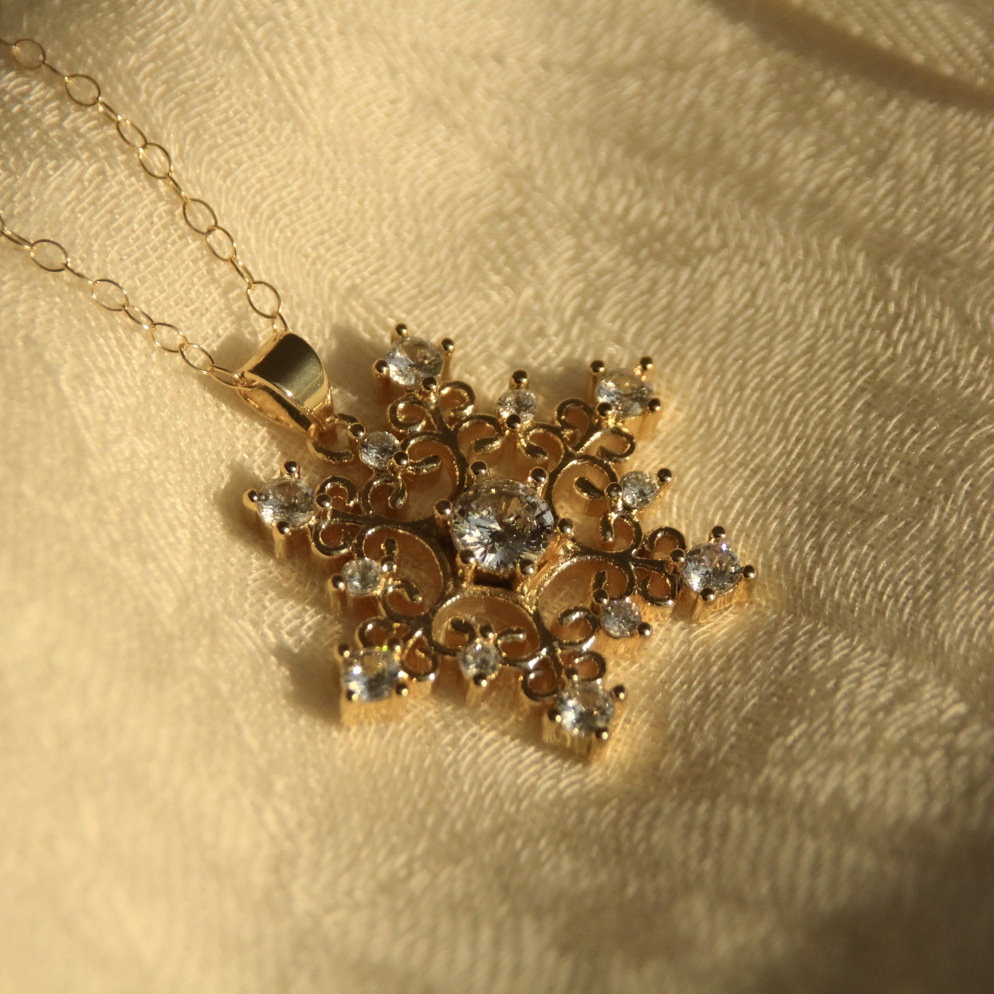 LucyKitty Gold Filled Freya Snowflake Necklace